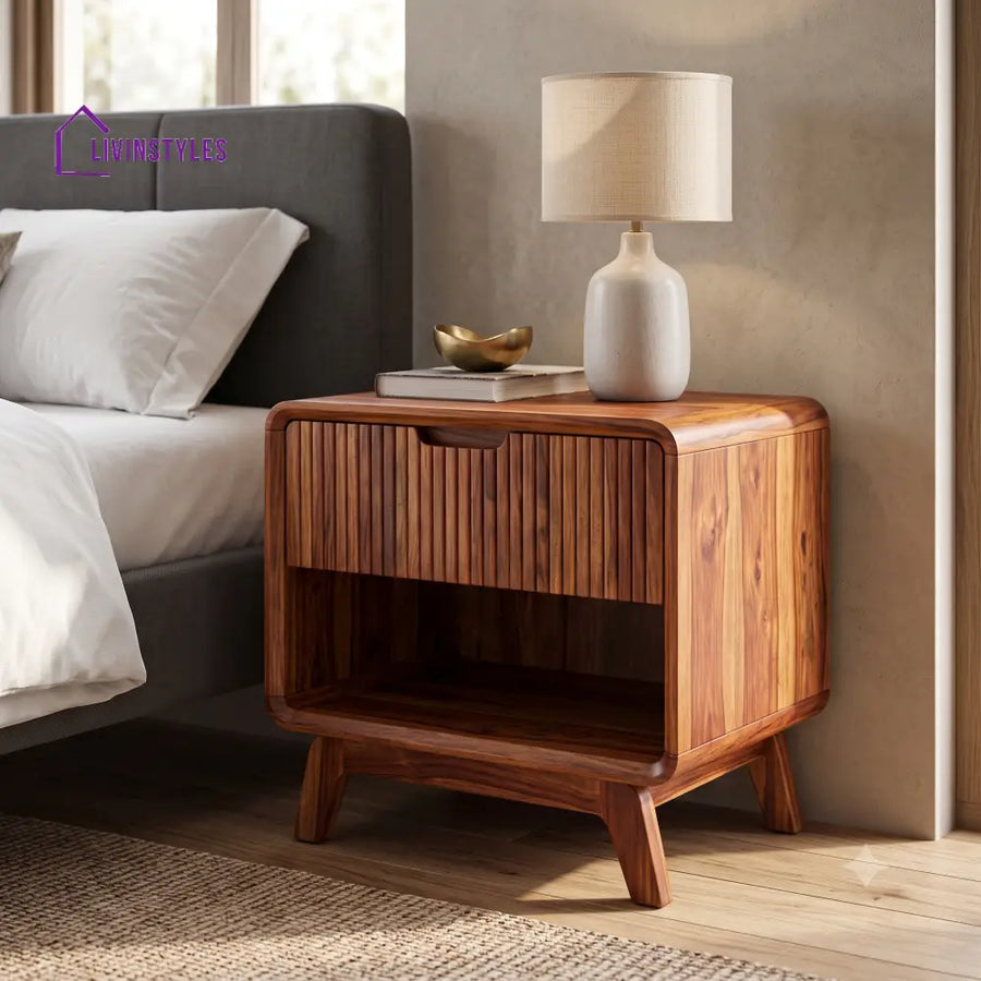Oluchi Premium Wooden Bedside Table | Side Table for Bedroom