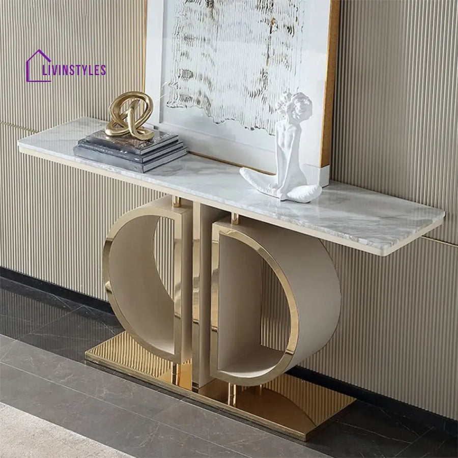 Omkaar Stainless Steel Living Room Console Table