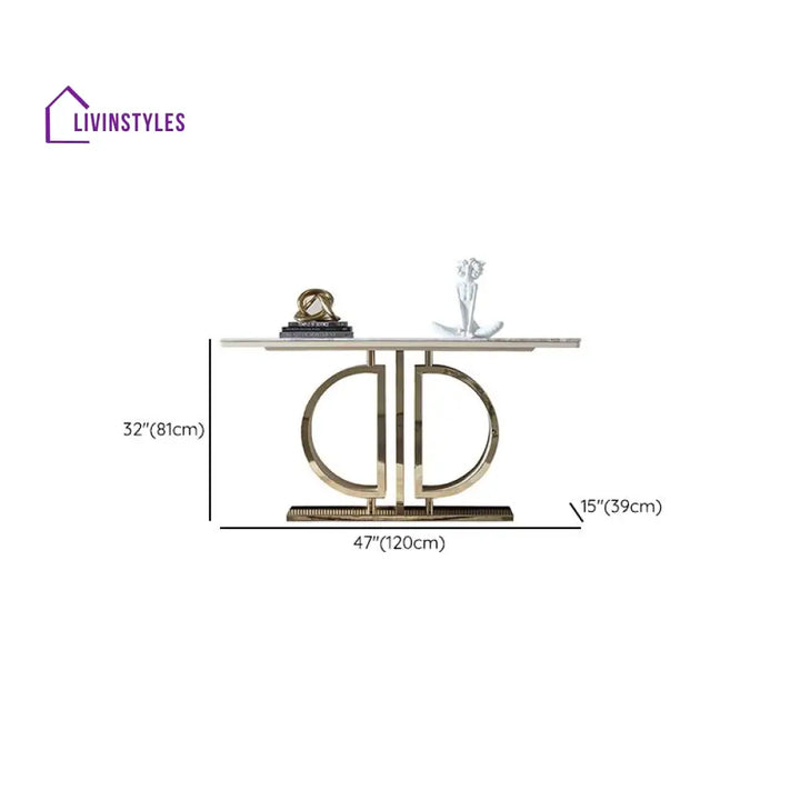 Omkaar Stainless Steel Living Room Console Table