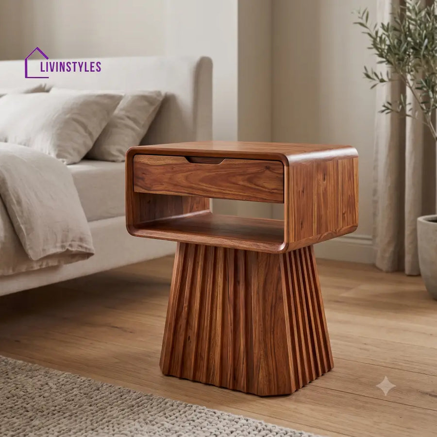 Omolade Premium Wooden Bedside Table | Side Table for Bedroom
