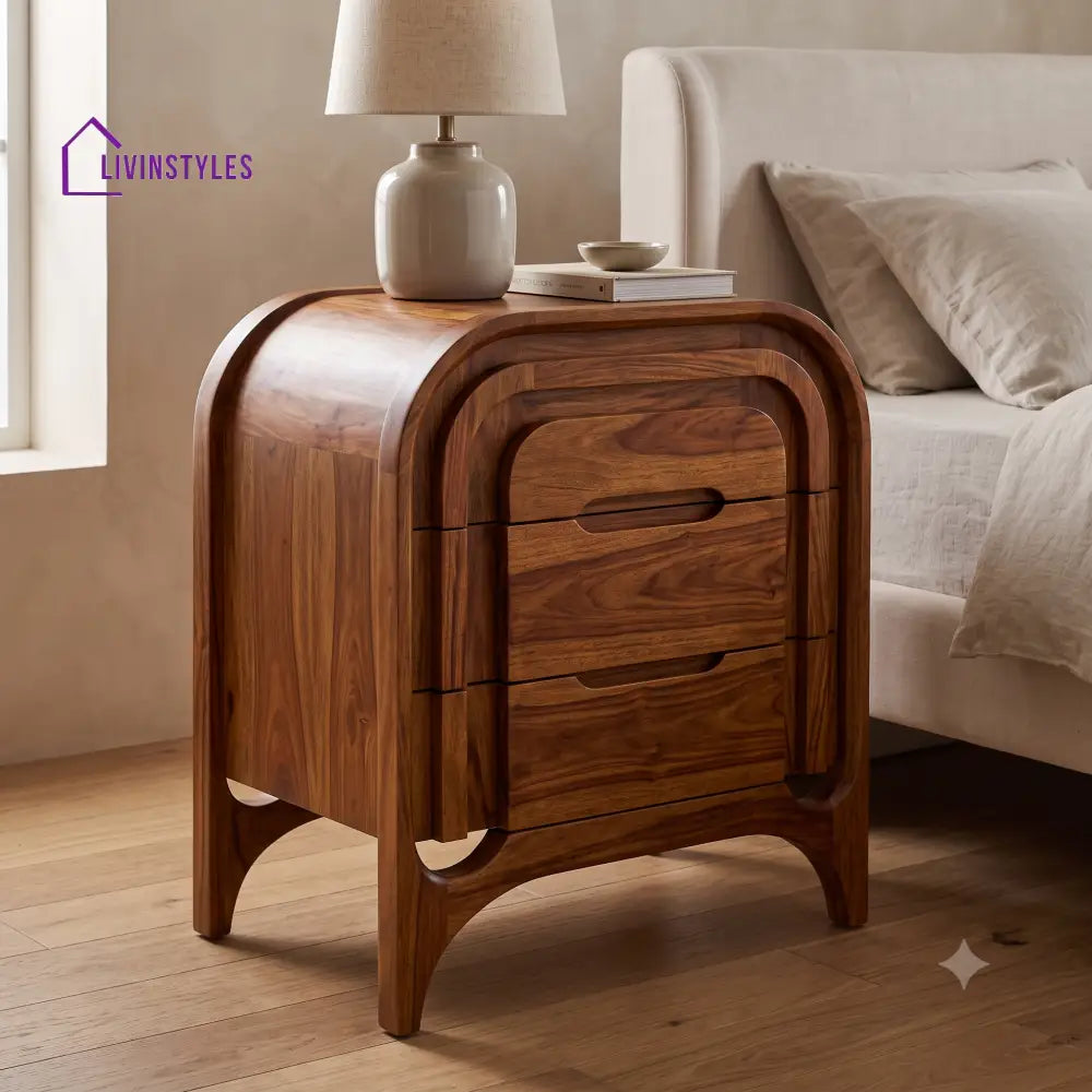 Omotola Premium Wooden Bedside Table | Side Table for Bedroom