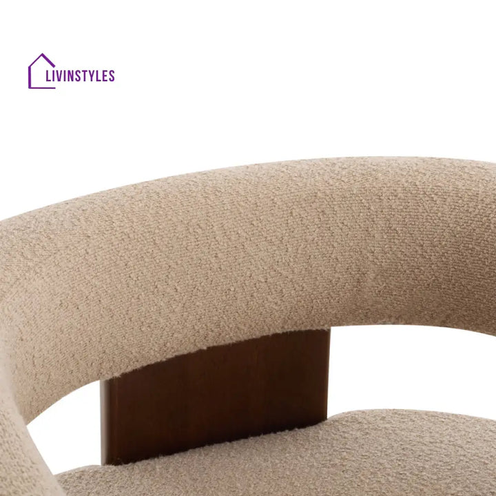 Oorja Solid Wood and Fabric Arm Chair | Living Room Chair | Lounge Chair