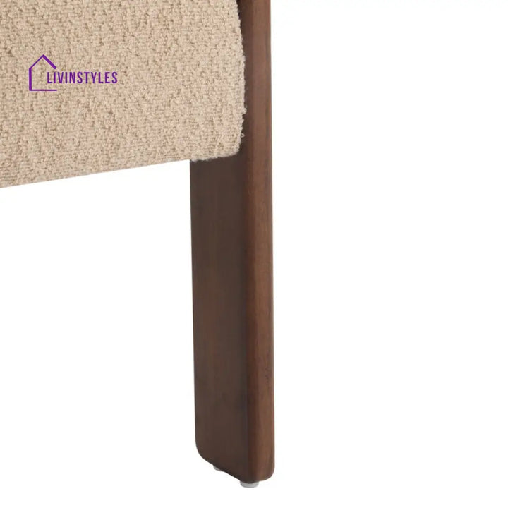 Oorja Solid Wood and Fabric Arm Chair | Living Room Chair | Lounge Chair