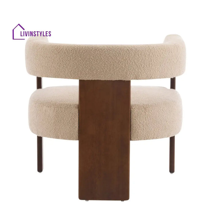 Oorja Solid Wood and Fabric Arm Chair | Living Room Chair | Lounge Chair