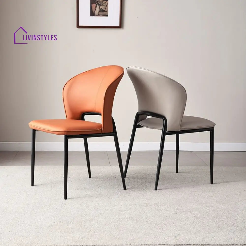 Oorvi Metal Dining Chair | Stainless Steel
