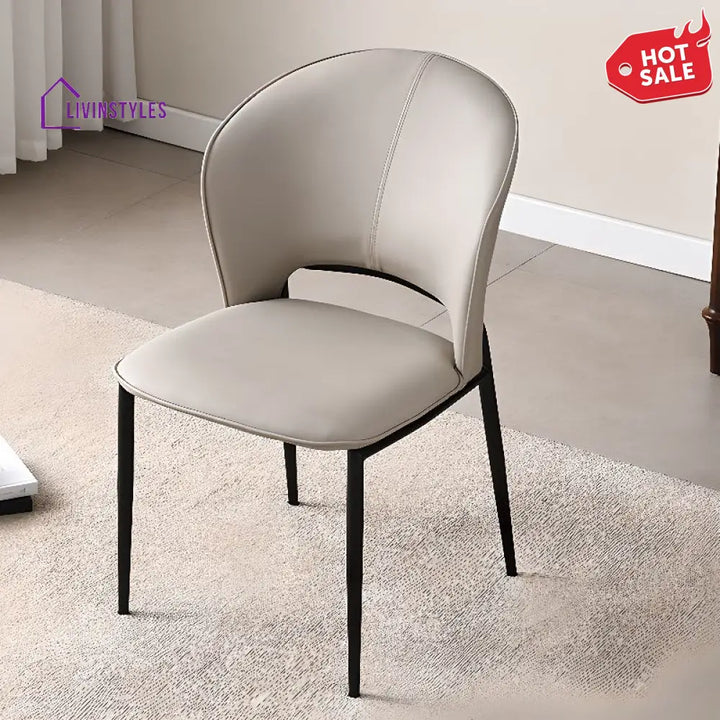 Oorvi Metal Dining Chair | Stainless Steel