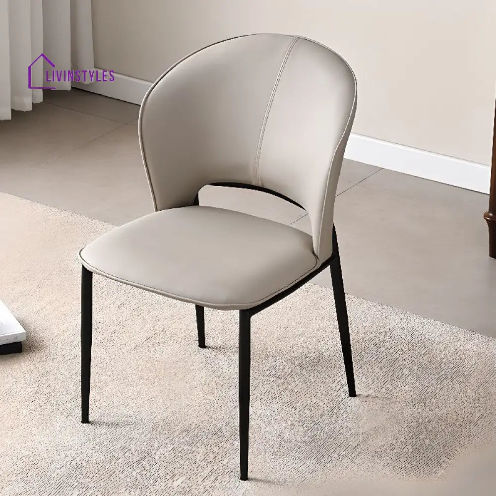 Oorvi Metal Dining Chair | Stainless Steel