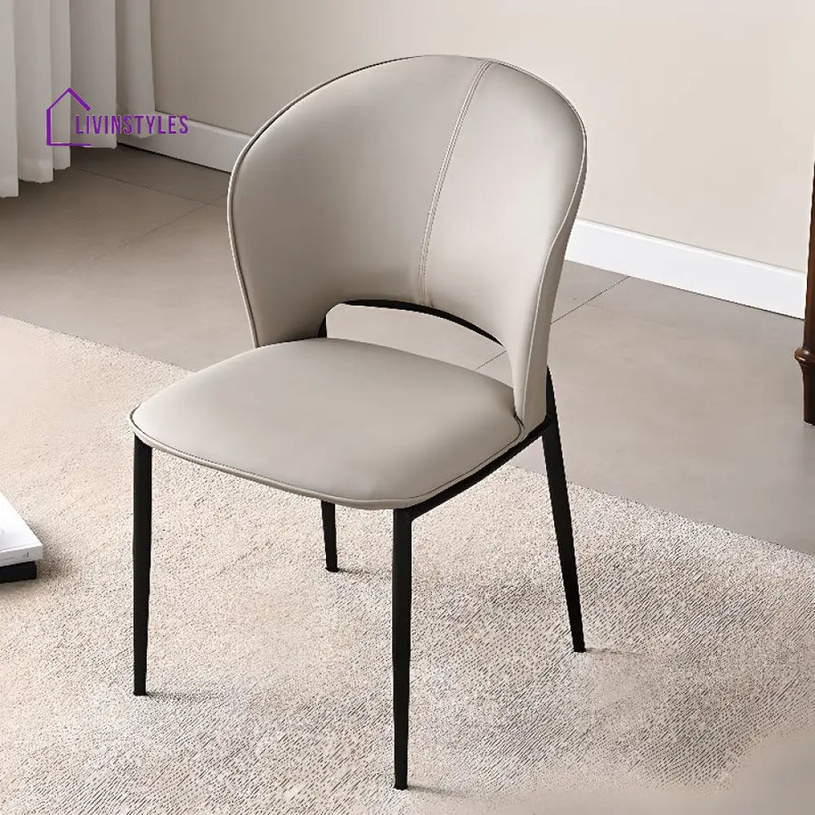 Oorvi Metal Dining Chair | Stainless Steel