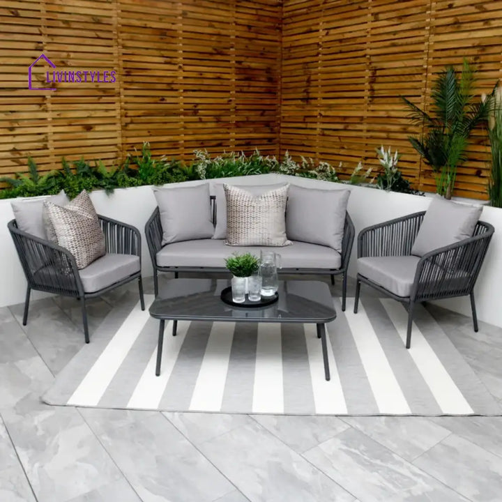 Ophelia 5-Seater Outdoor All-Weather Rope Sofa Set - Sofa Set