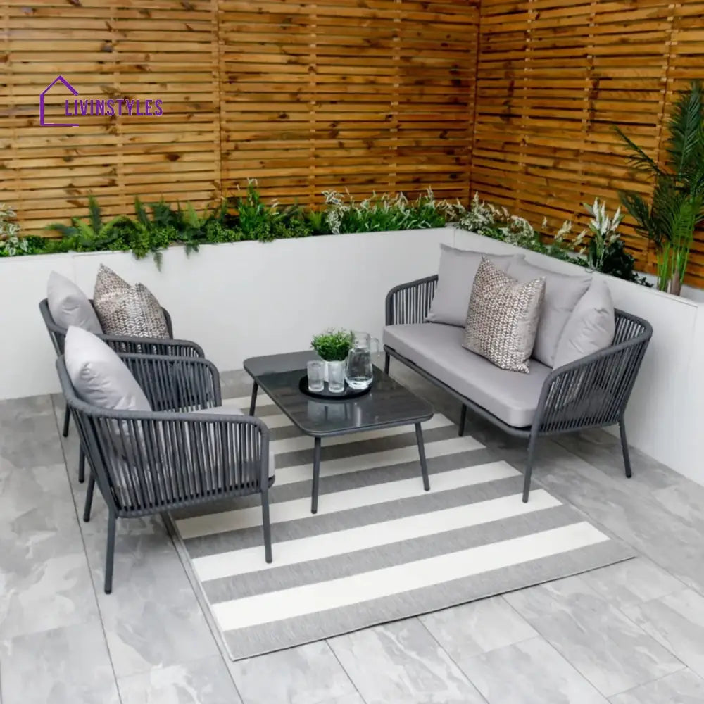 Ophelia 5-Seater Outdoor All-Weather Rope Sofa Set - Sofa Set
