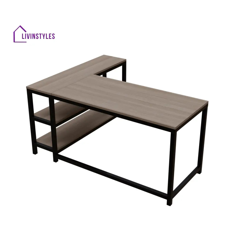 Optimus L shape desk with Storage Design | Computer Table | Study Table for Home - Workstations & Cubicles