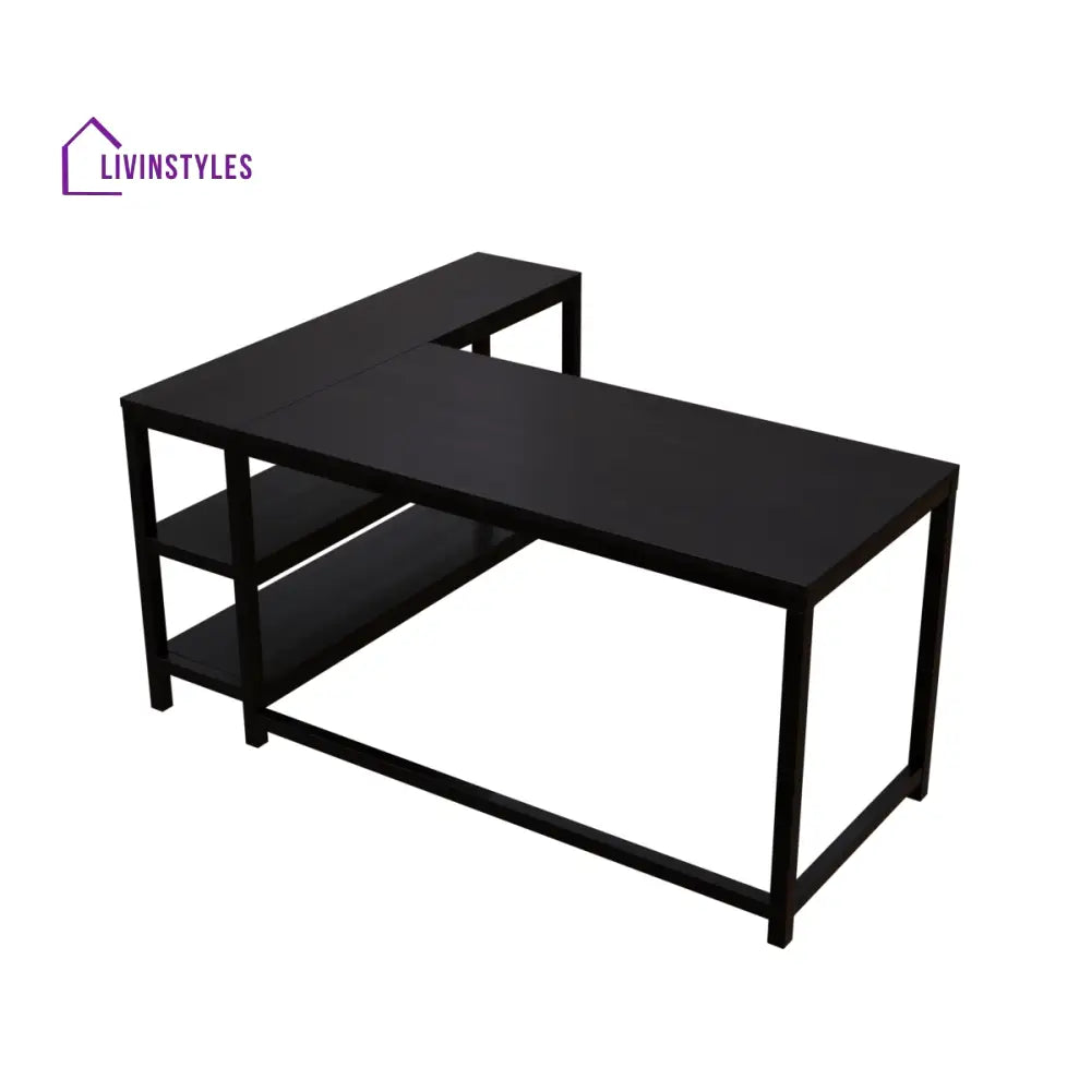 Optimus L shape desk with Storage Design | Computer Table | Study Table for Home - Workstations & Cubicles