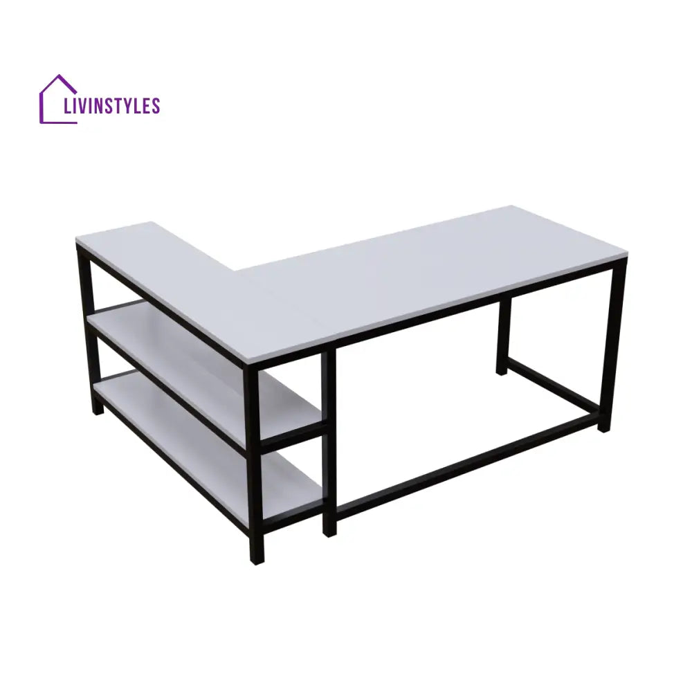 Optimus L shape desk with Storage Design | Computer Table | Study Table for Home - Workstations & Cubicles