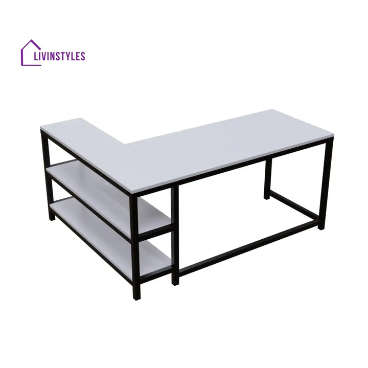 Optimus L shape desk with Storage Design | Computer Table | Study Table for Home - Workstations & Cubicles