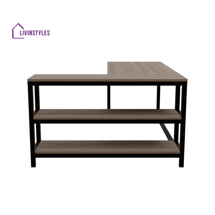 Optimus L shape desk with Storage Design | Computer Table | Study Table for Home - Workstations & Cubicles