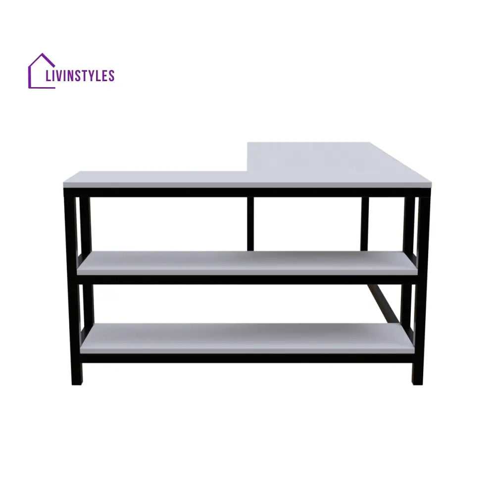 Optimus L shape desk with Storage Design | Computer Table | Study Table for Home - Workstations & Cubicles