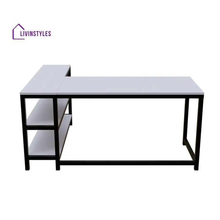 Optimus L shape desk with Storage Design | Computer Table | Study Table for Home - Workstations & Cubicles