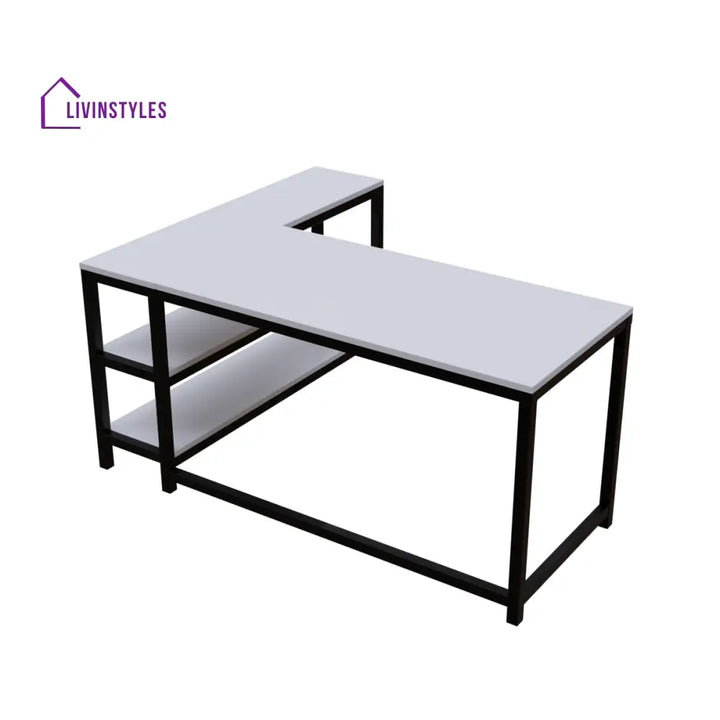 Optimus L shape desk with Storage Design | Computer Table | Study Table for Home - Workstations & Cubicles