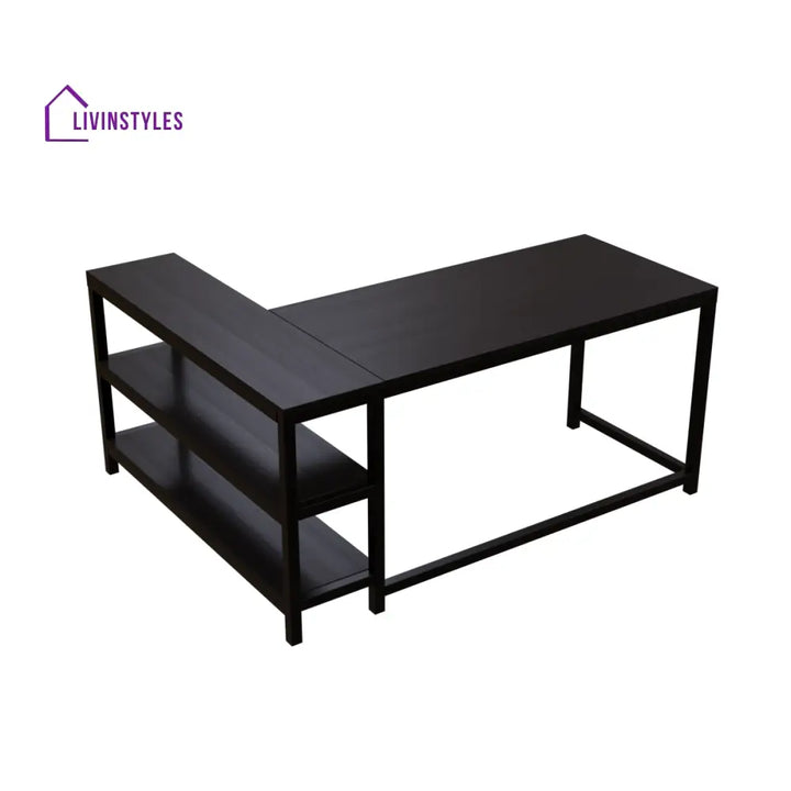Optimus L shape desk with Storage Design | Computer Table | Study Table for Home - Workstations & Cubicles