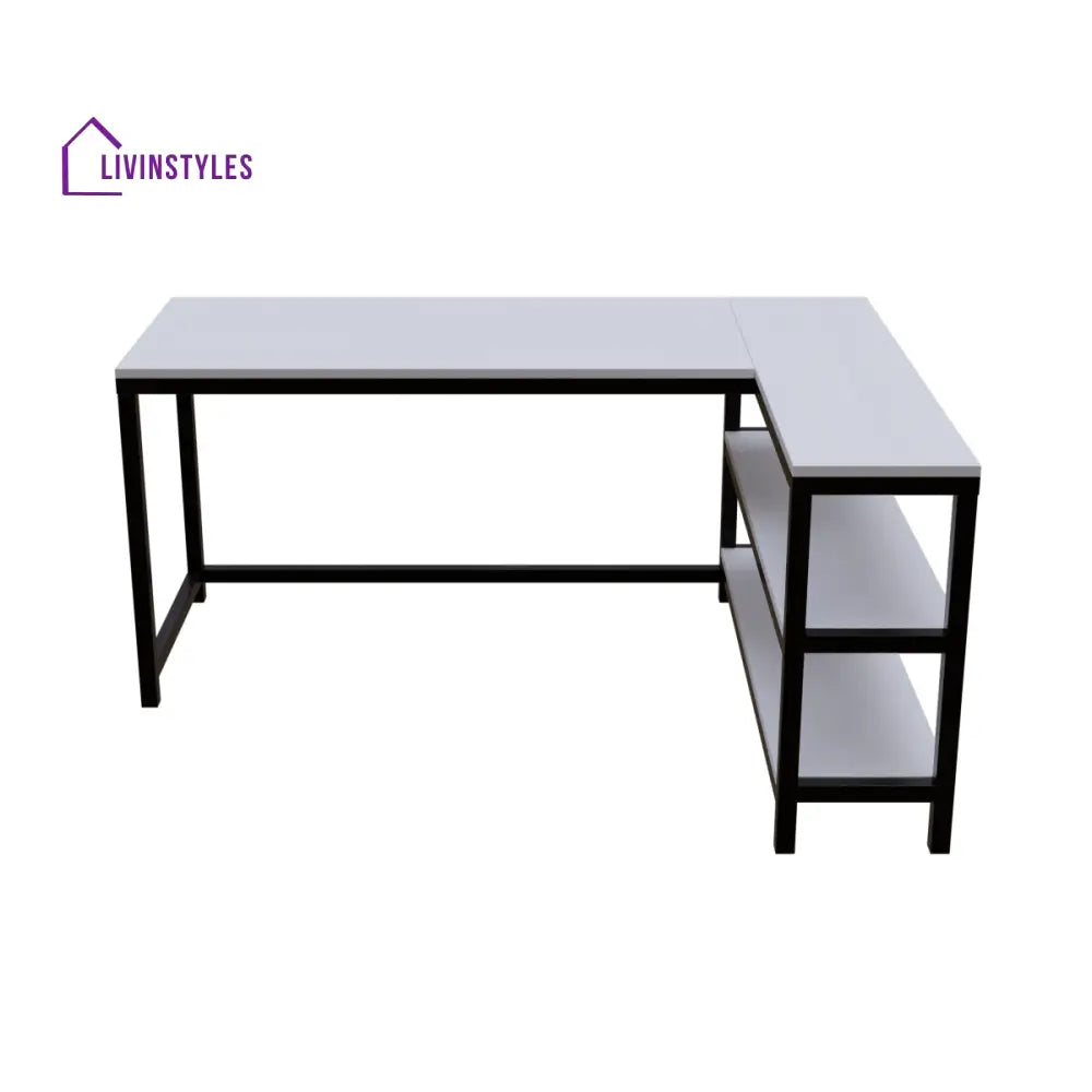 Optimus L shape desk with Storage Design | Computer Table | Study Table for Home - Workstations & Cubicles
