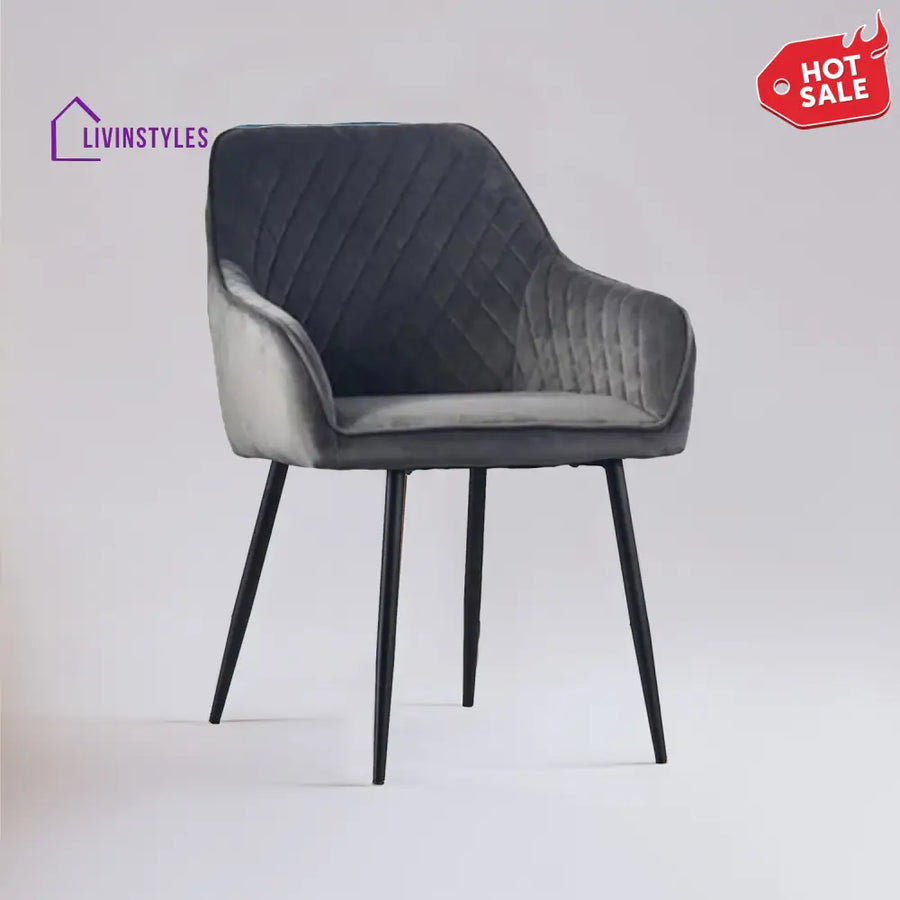 Opulent Velvet Dining Chair Grey Furniture