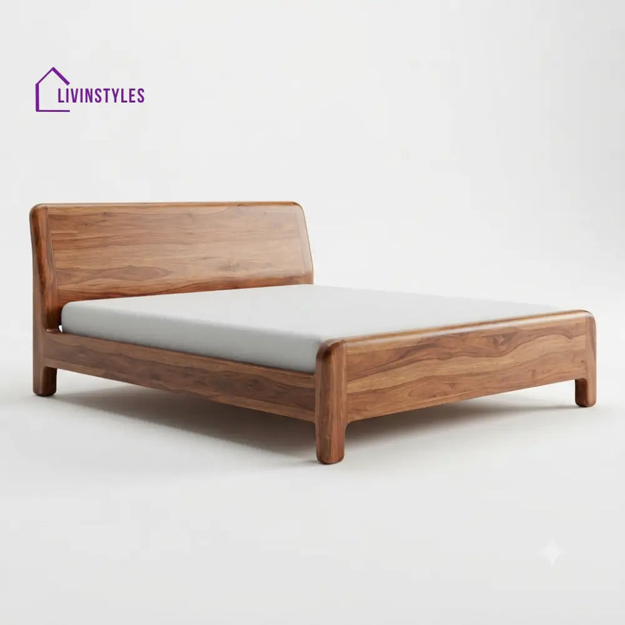 Oratile Wooden Double Bed | King Size Bed | Queen Size Bed - Bed Without Storage