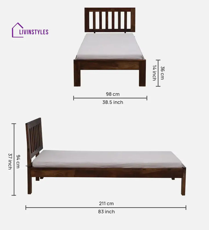 Bhawika Sheesham Wood Single Beds Bedroom Furniture Sets