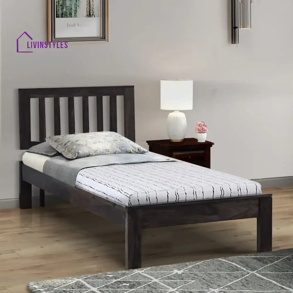 Bhawika Sheesham Wood Single Beds Walnut Bedroom Furniture Sets