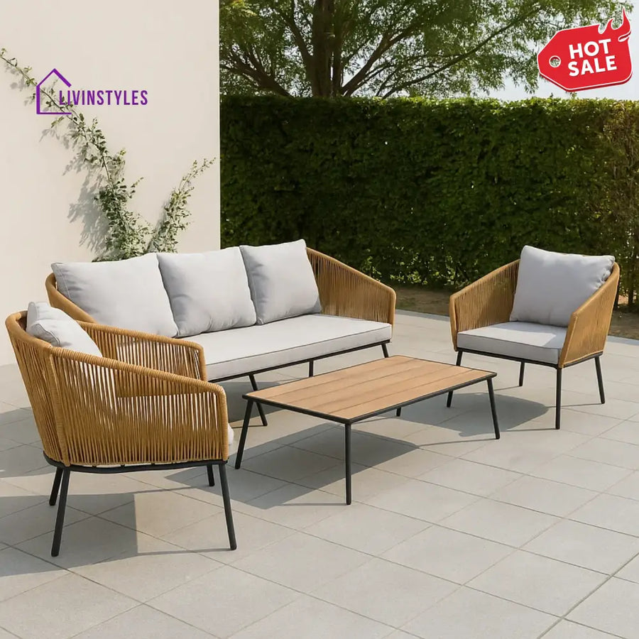 Oriana 5-Seater Outdoor All-Weather Rope Sofa Set Sofa Set