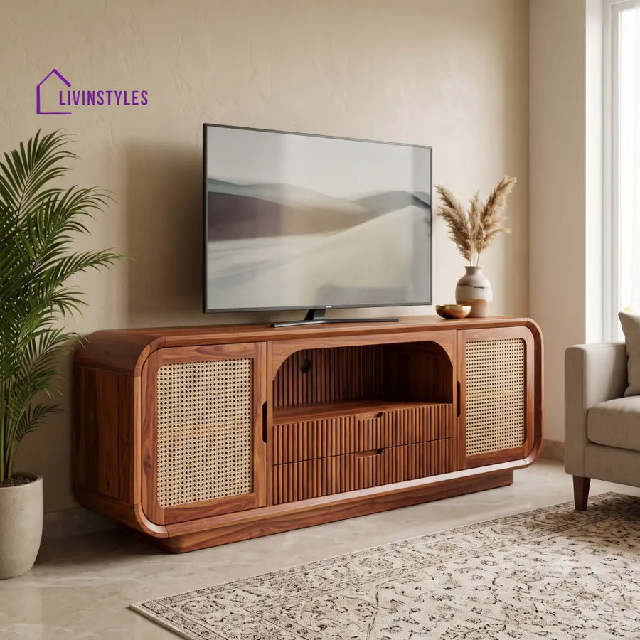 Oriane Solid Sheesham Wood Tv Unit for Living Room | Tv Cabinet | Tv Console Unit