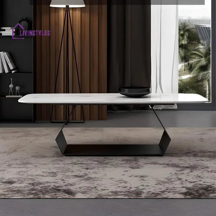 Oshin Stainless Steel Rectangle Shaped Coffee Table for Living Room