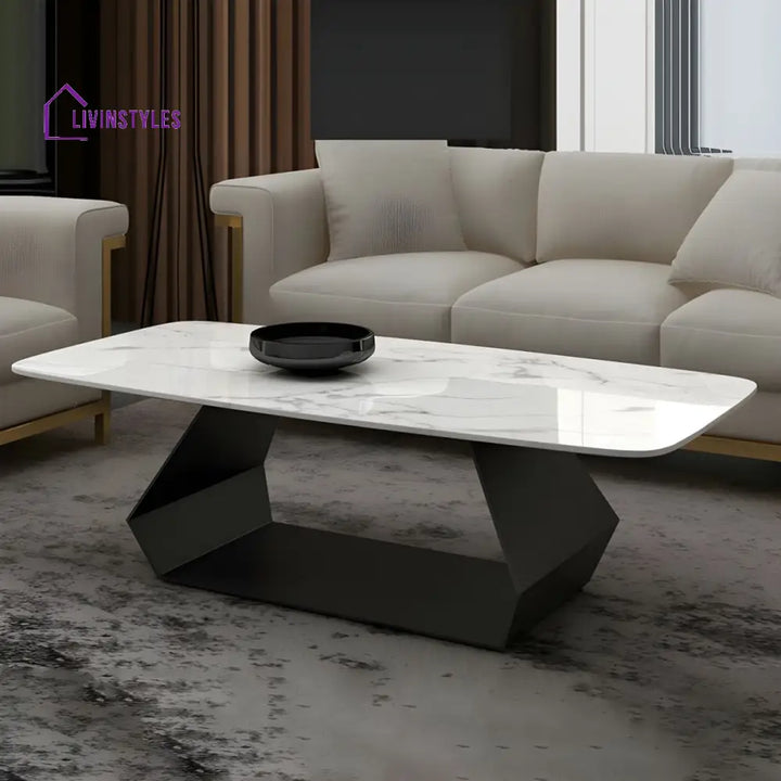 Oshin Stainless Steel Rectangle Shaped Coffee Table for Living Room