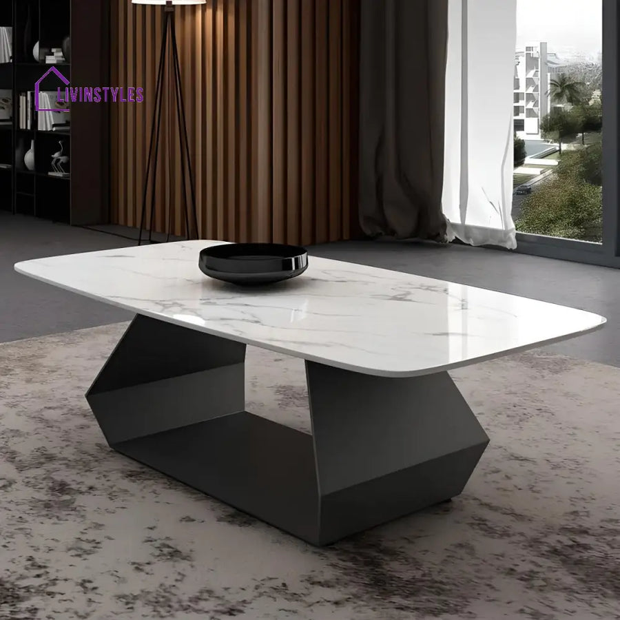Oshin Stainless Steel Rectangle Shaped Coffee Table for Living Room