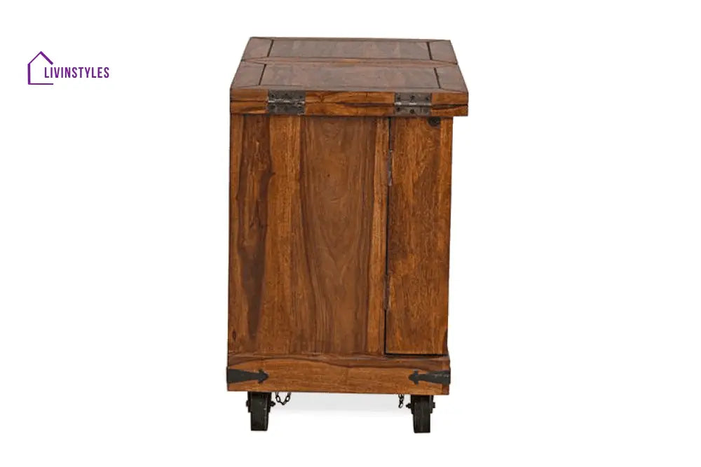Ostap Solid Wood Jali Bar Cabinet Bar