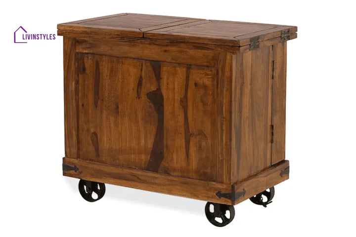 Ostap Solid Wood Jali Bar Cabinet Bar