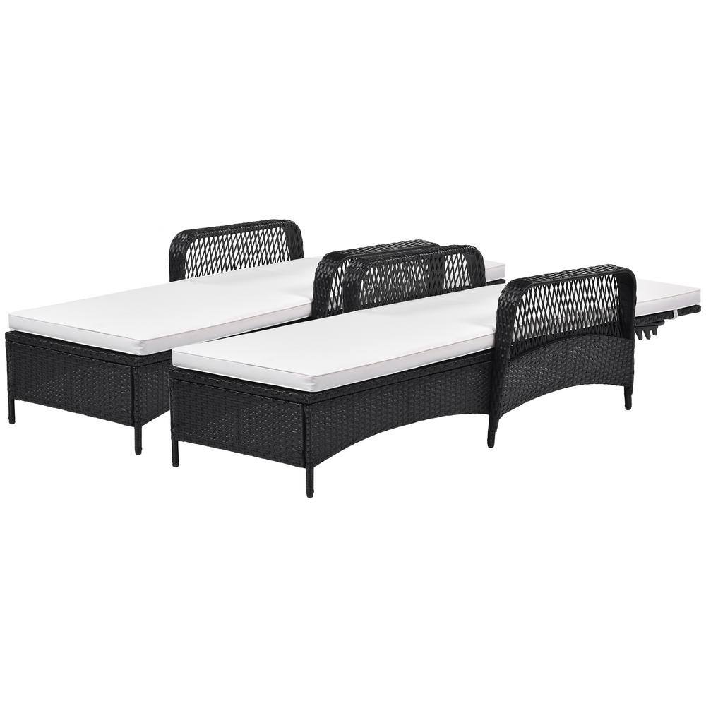 Amaze Outdoor Swimming Poolside Lounger Set of 2 (Black)