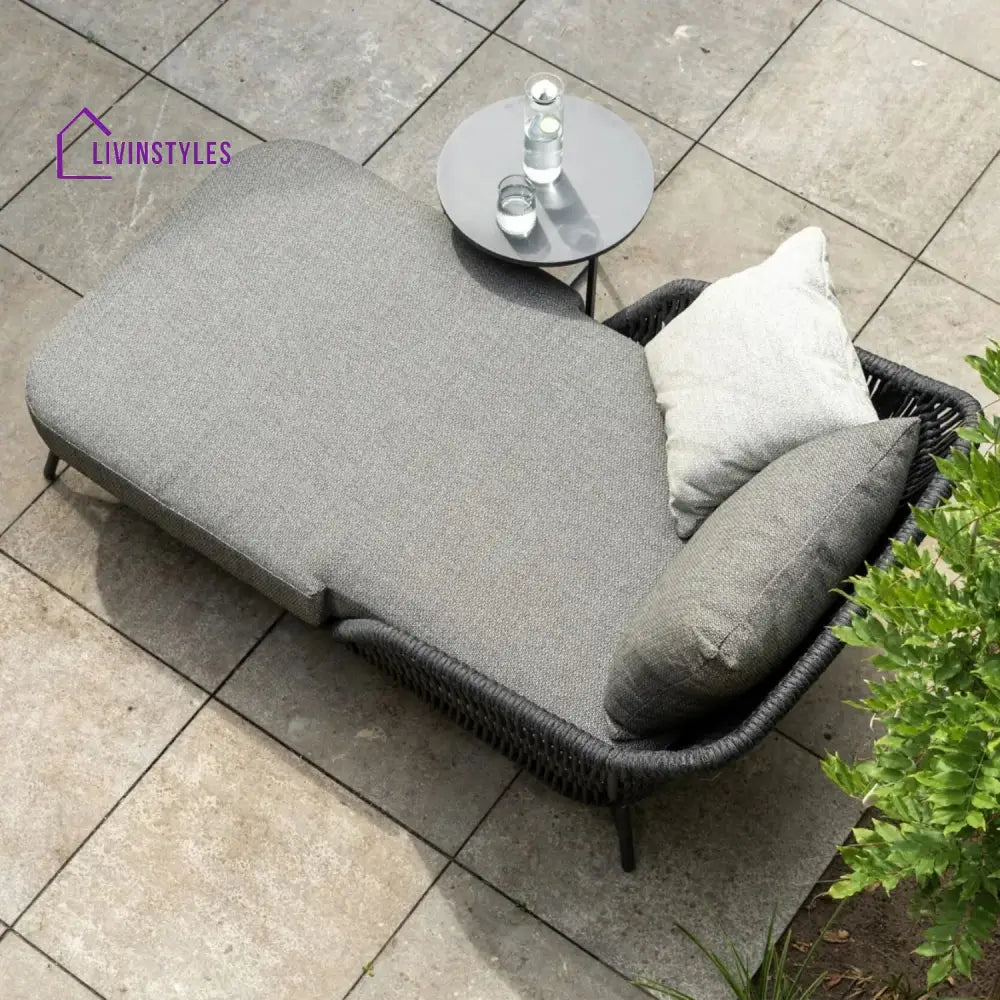 Outdoor Rope Patio Single Seater Daybed All Weather Furniture - Daybed