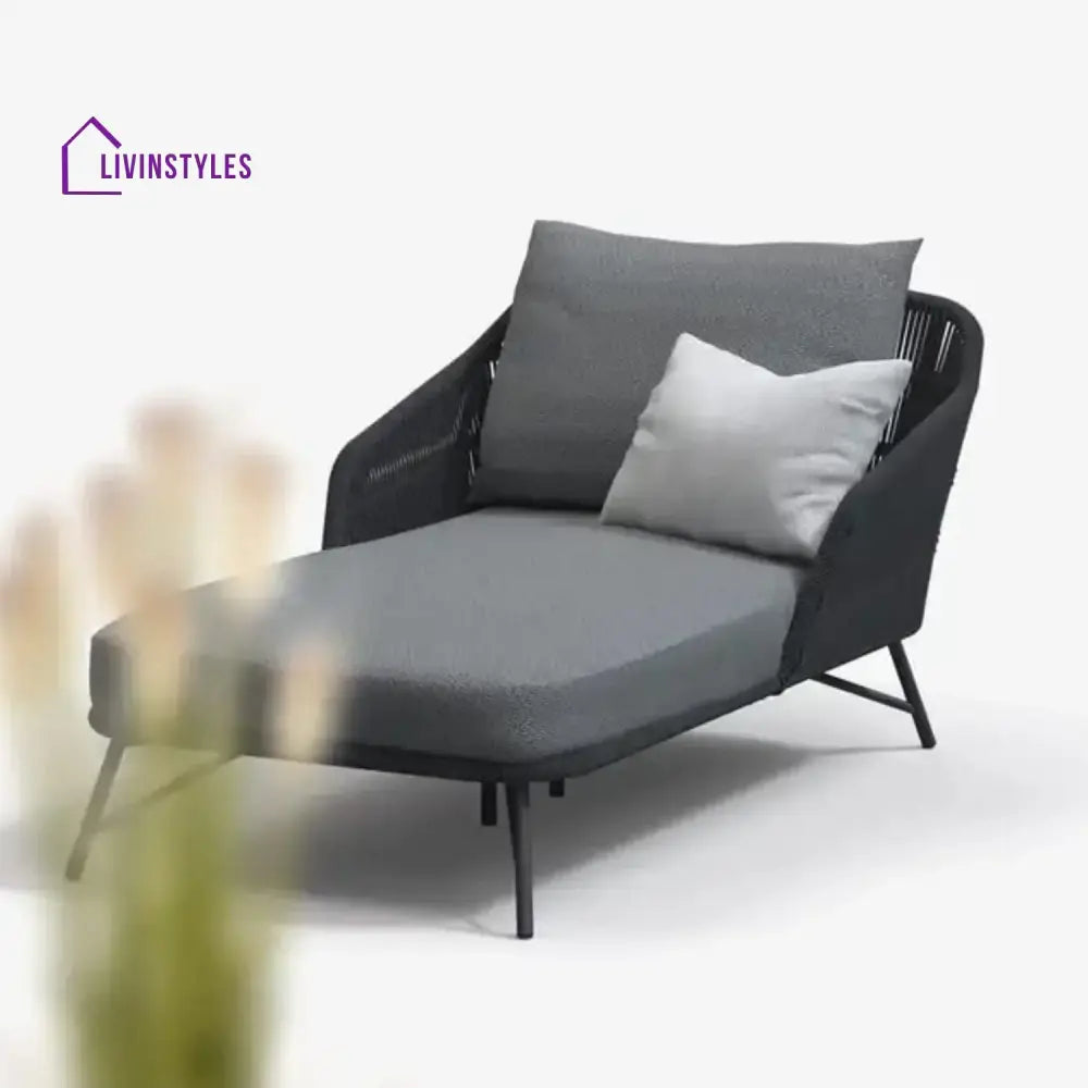 Outdoor Rope Patio Single Seater Daybed All Weather Furniture - Daybed