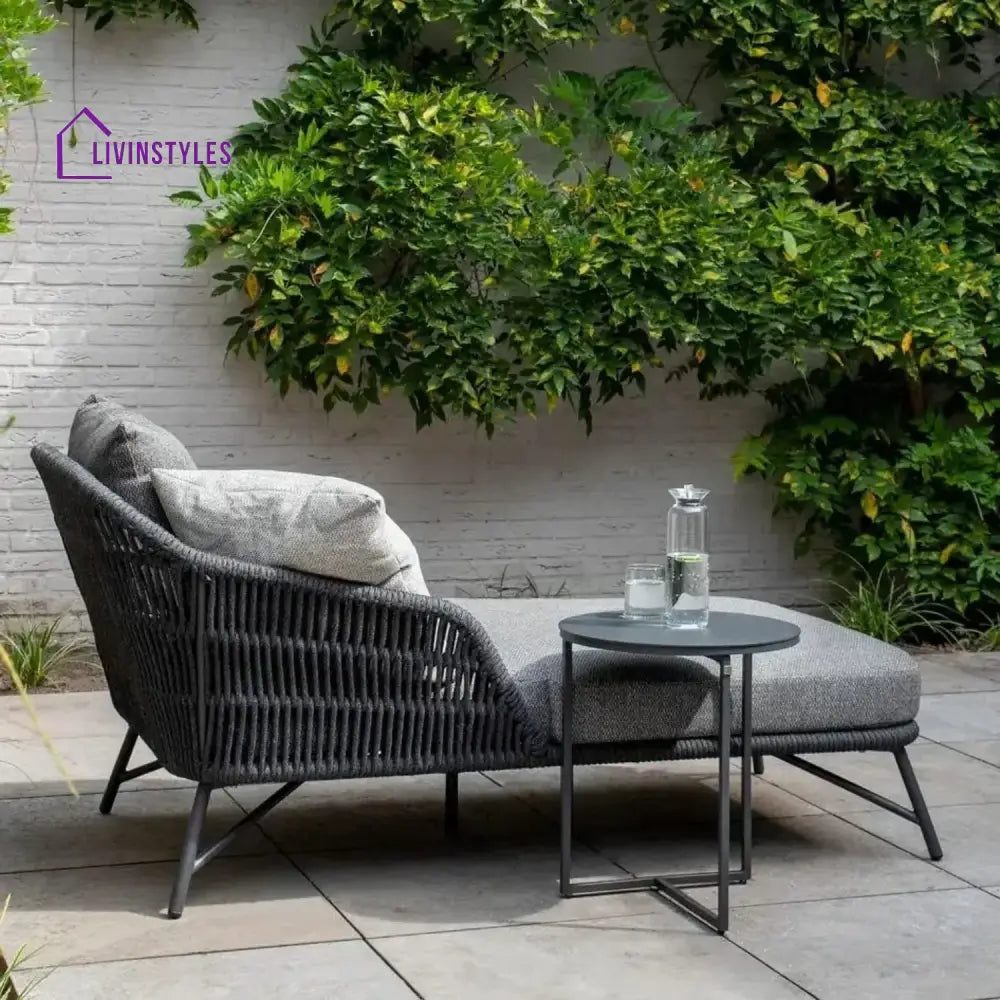 Outdoor Rope Patio Single Seater Daybed All Weather Furniture - Daybed