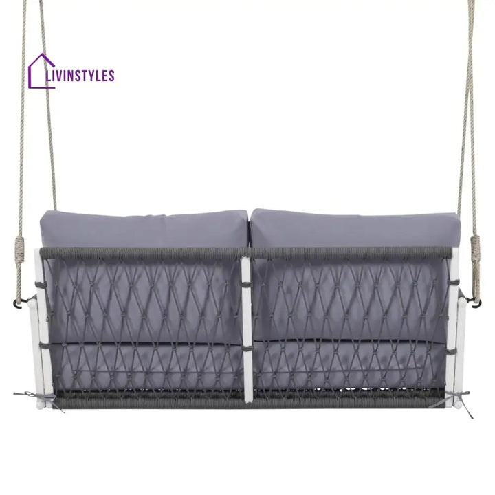 Outdoor Rope Swing 2-Person Hanging Chair Weatherproof Porch Swing - Swing