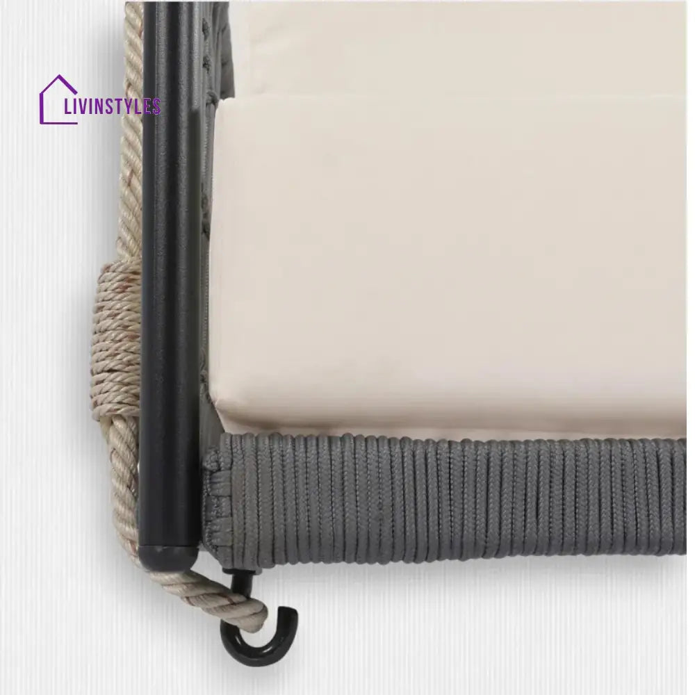Outdoor Rope Swing 2-Person Hanging Chair Weatherproof Porch Swing - Swing