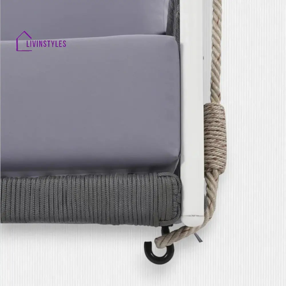 Outdoor Rope Swing 2-Person Hanging Chair Weatherproof Porch Swing - Swing