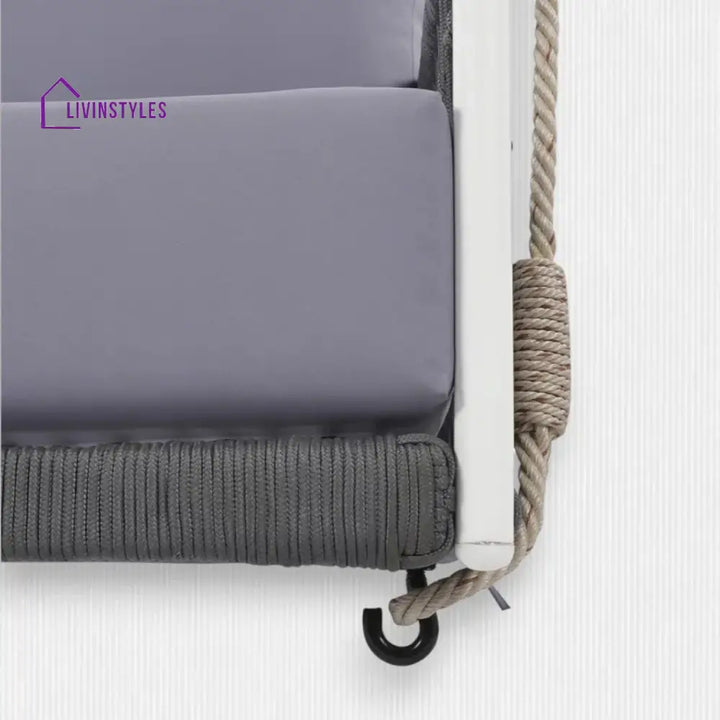 Outdoor Rope Swing 2-Person Hanging Chair Weatherproof Porch Swing - Swing