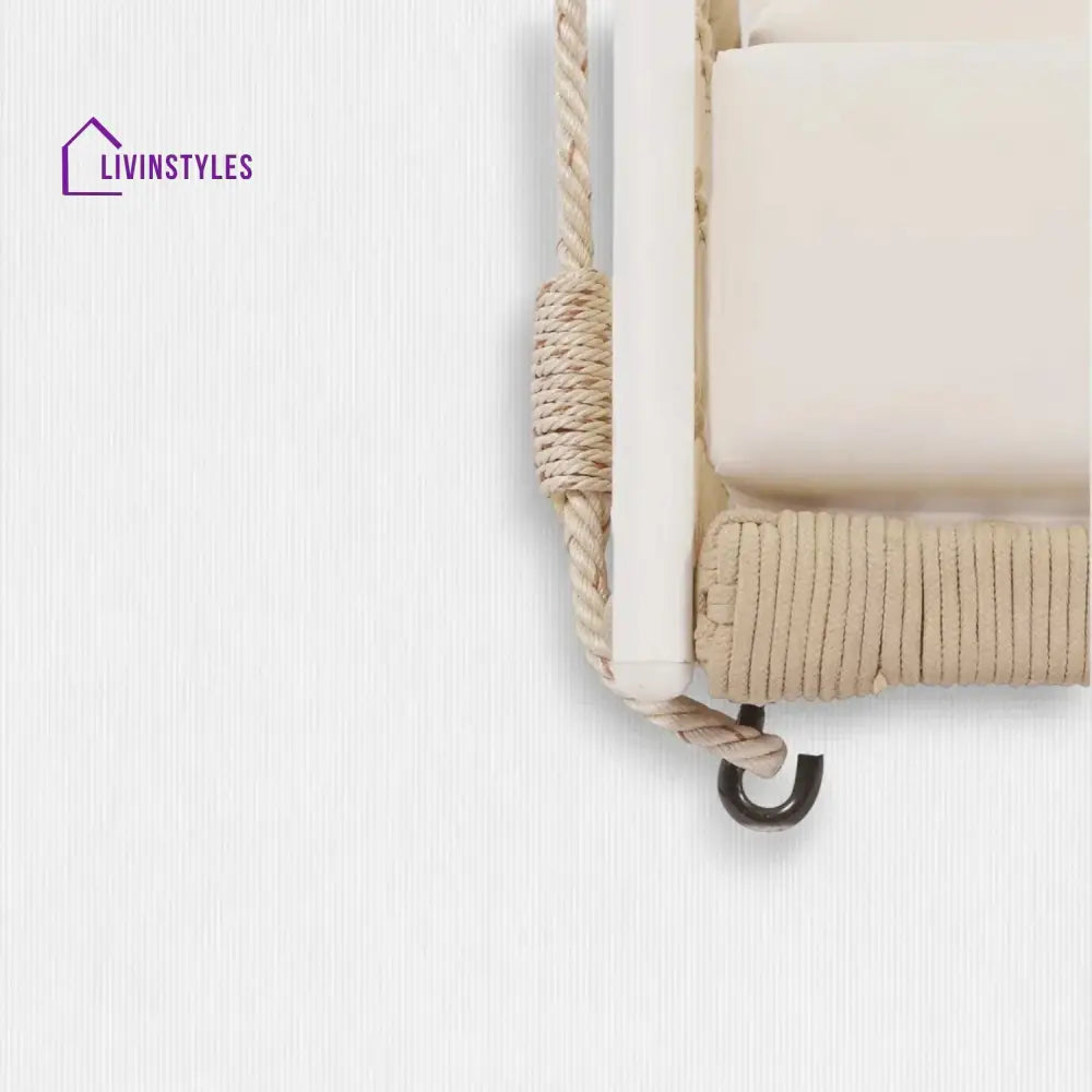 Outdoor Rope Swing 2-Person Hanging Chair Weatherproof Porch Swing - Swing