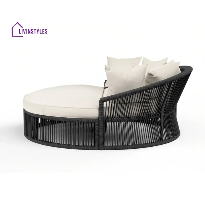 Outdoor Round Rope Daybed Sofa – Unique Design for Poolside - Daybed