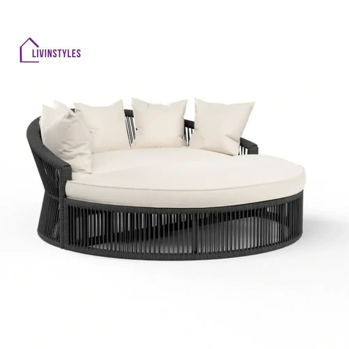 Outdoor Round Rope Daybed Sofa – Unique Design for Poolside - Daybed