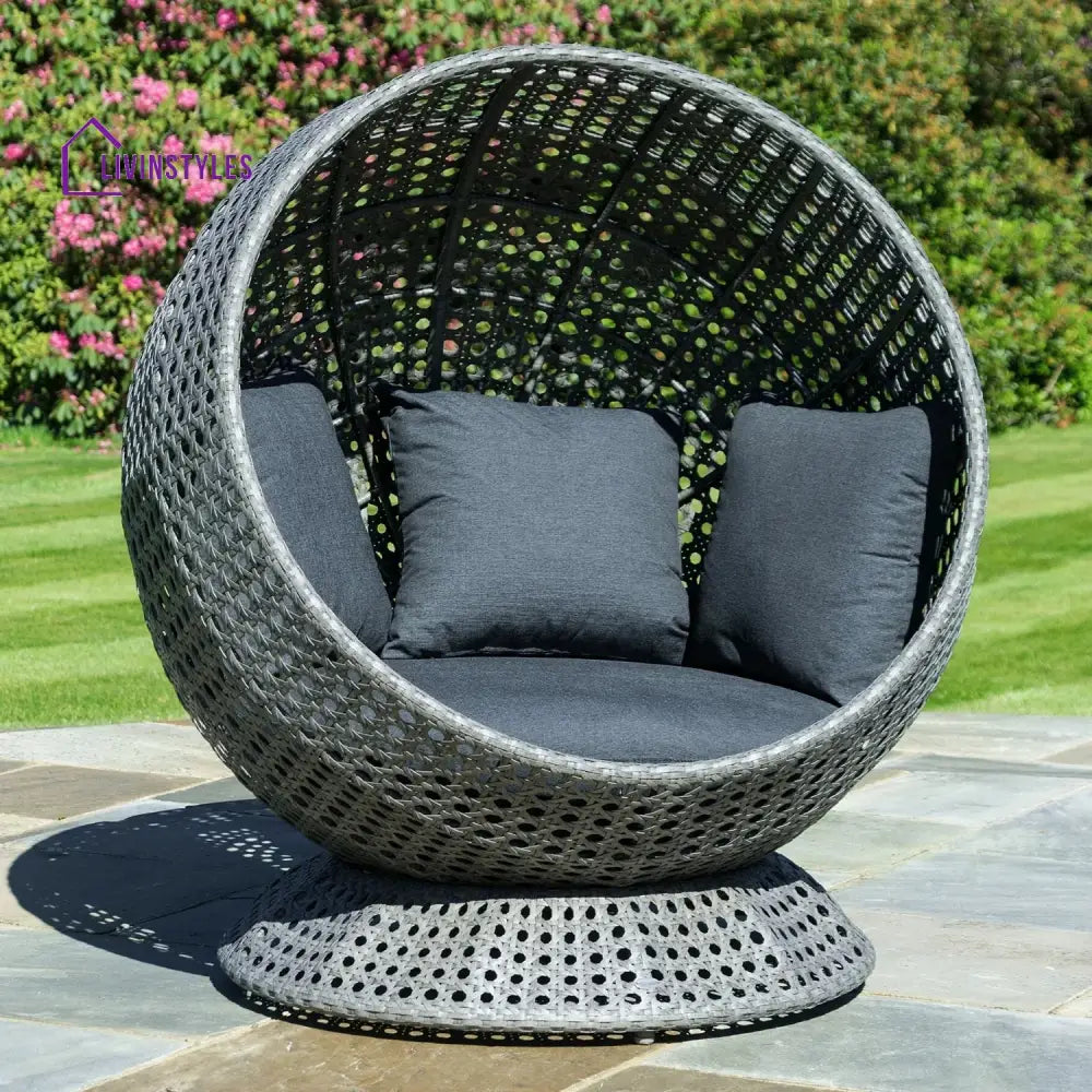 Outdoor Single Seater Basket Swing For Balcony & Garden - Egg Chair