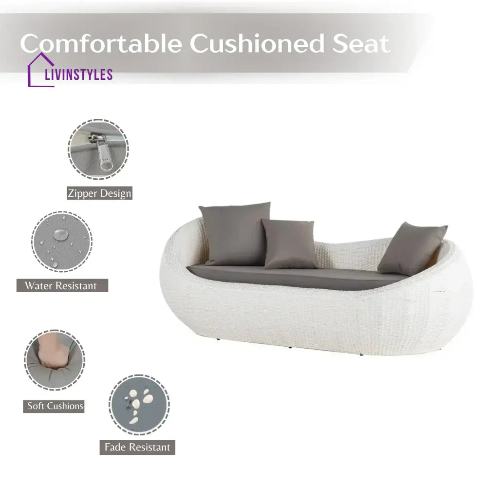 Outdoor Wicker 2 Seater Patio Garden Daybed - Daybed