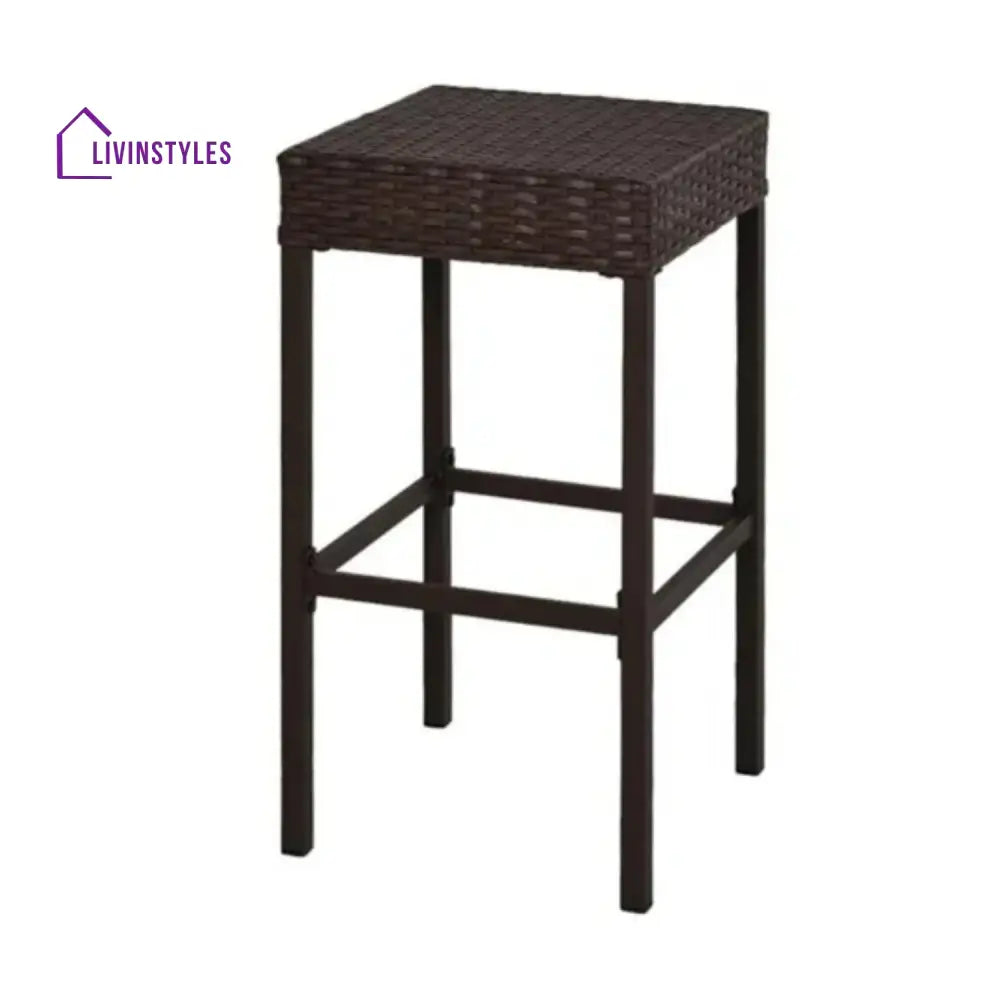 Outdoor Wicker 5-Piece Bar Set with Glass Top Table - Bar Set