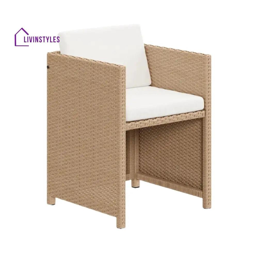 Outdoor Wicker 5-Piece Bar Set with Glass Top Table & Ottomans - Bar Set